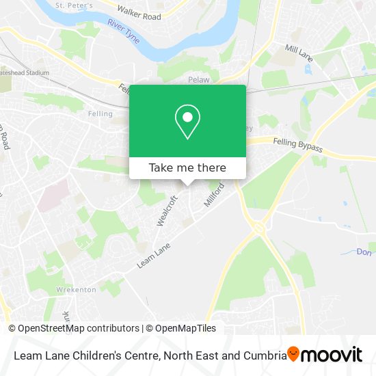 Leam Lane Children's Centre map