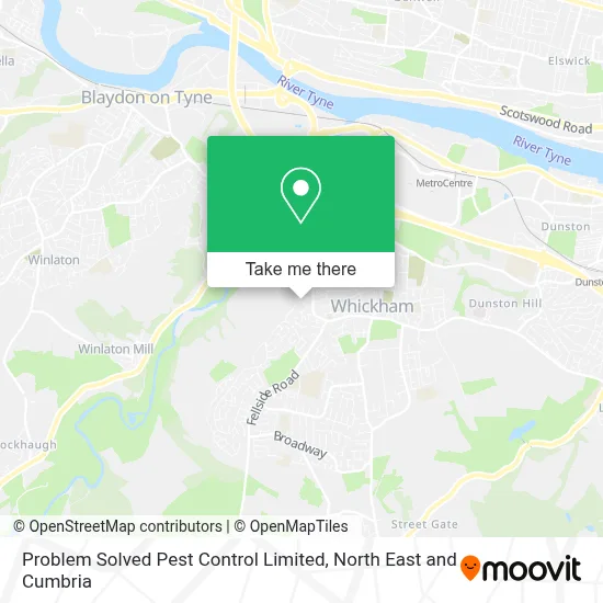Problem Solved Pest Control Limited map