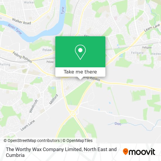The Worthy Wax Company Limited map