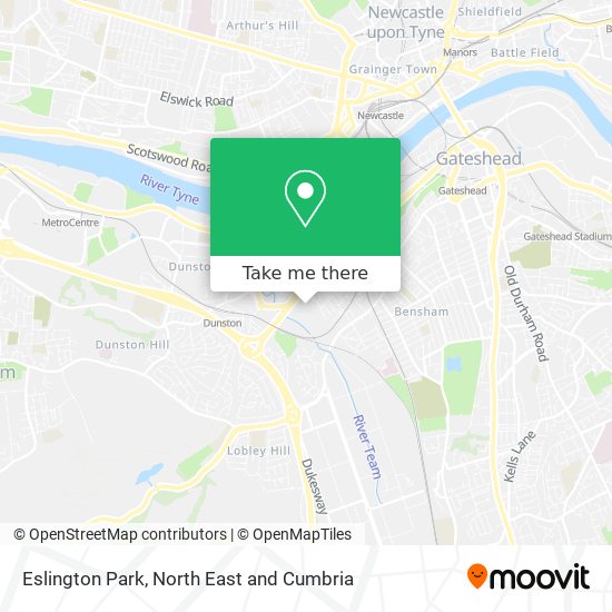 Eslington Park map