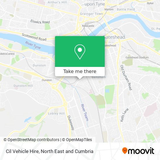 Cil Vehicle Hire map