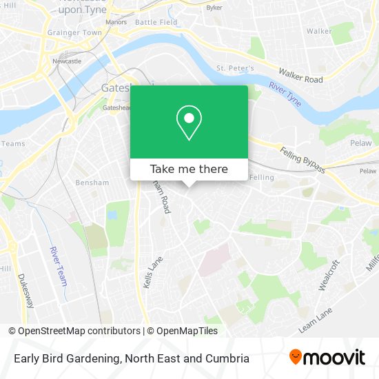 Early Bird Gardening map