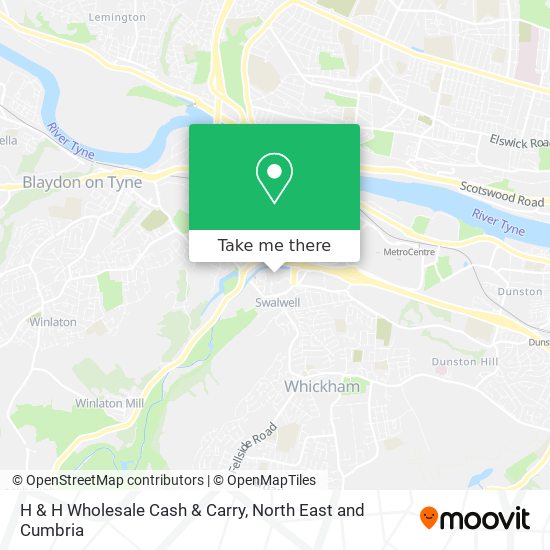 H & H Wholesale Cash & Carry map