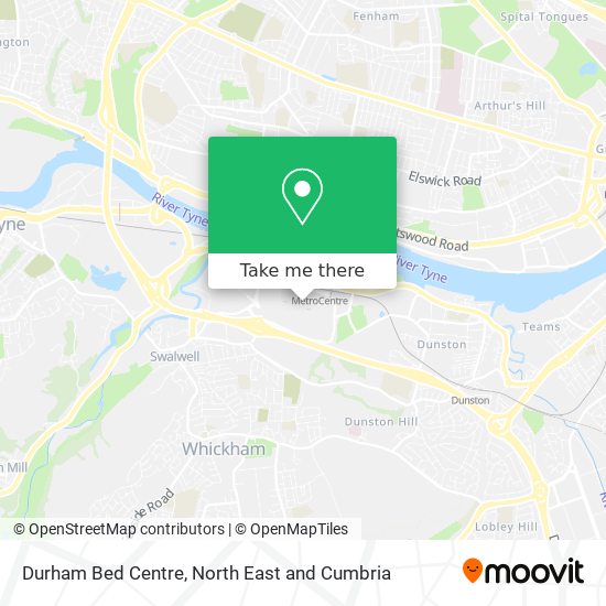 Durham Bed Centre map