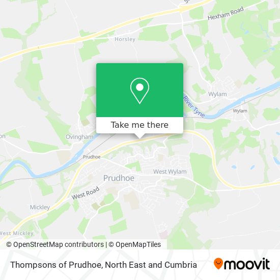 Thompsons of Prudhoe map