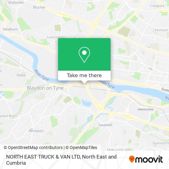 NORTH EAST TRUCK & VAN LTD map