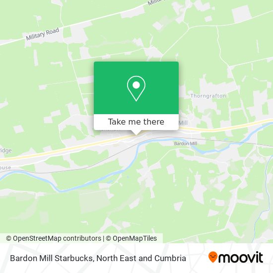 Bardon Mill Starbucks map
