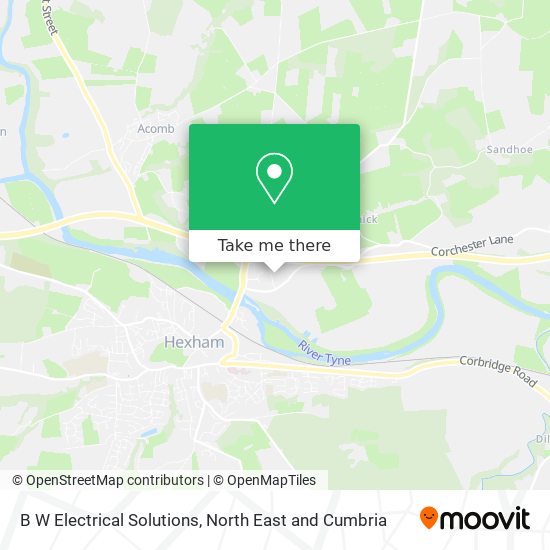 B W Electrical Solutions map