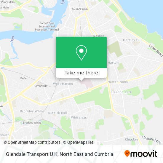 Glendale Transport U K map
