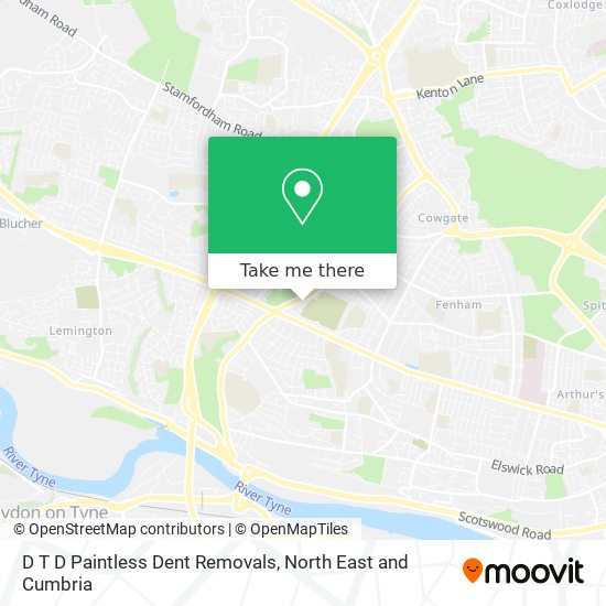 D T D Paintless Dent Removals map