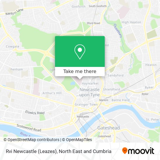 Rvi Newcastle (Leazes) map