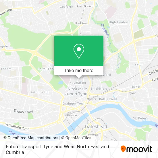 Future Transport Tyne and Wear map