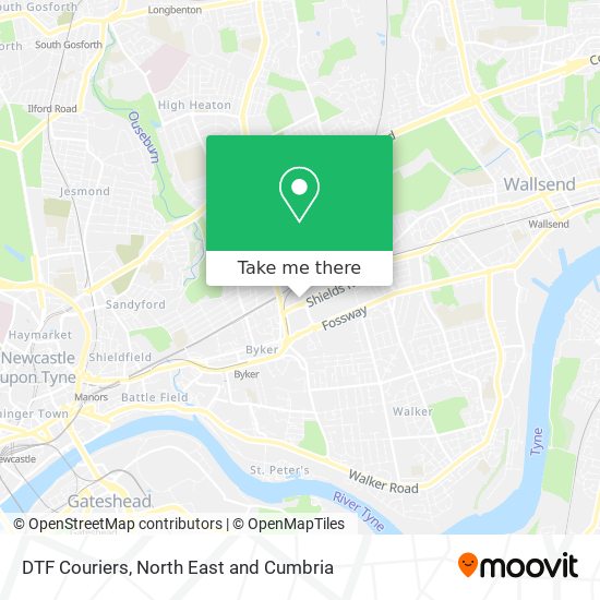 DTF Couriers map
