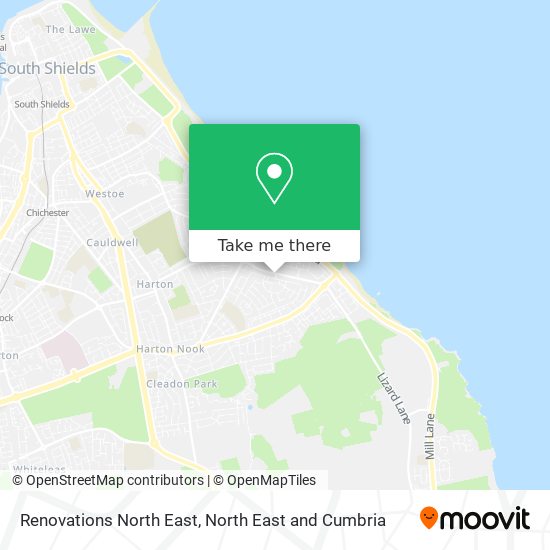 Renovations North East map