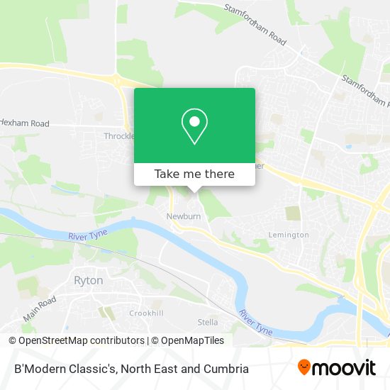 B'Modern Classic's map