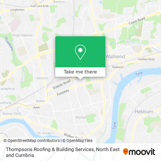 Thompsons Roofing & Building Services map