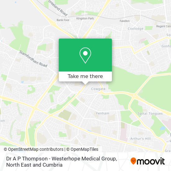 Dr A P Thompson - Westerhope Medical Group map