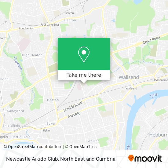 Newcastle Aikido Club map