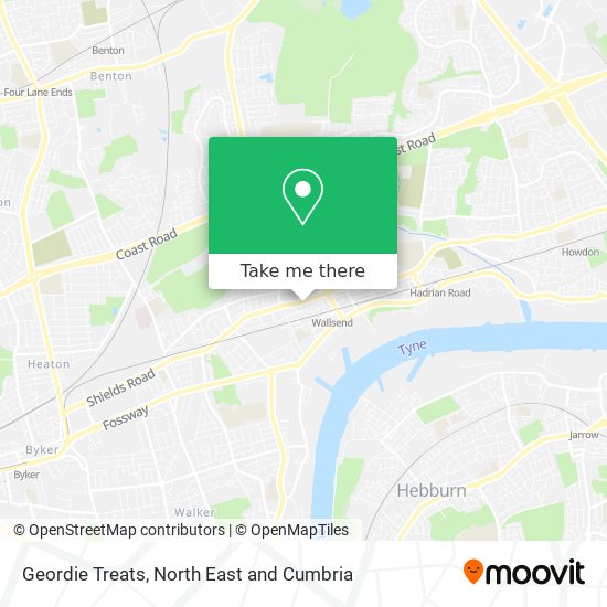 Geordie Treats map
