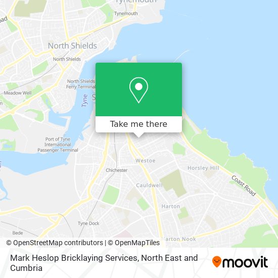 Mark Heslop Bricklaying Services map