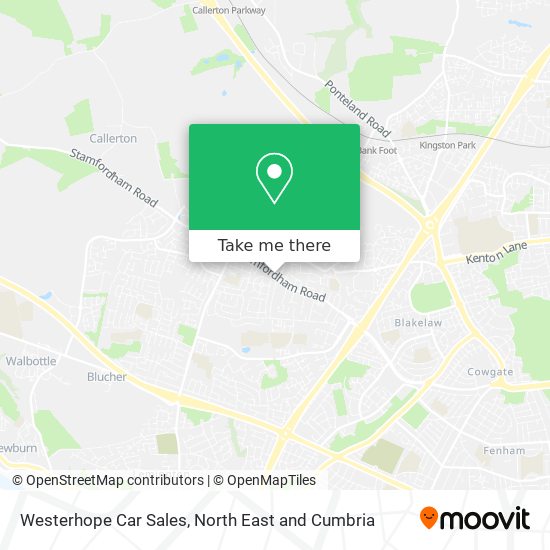Westerhope Car Sales map