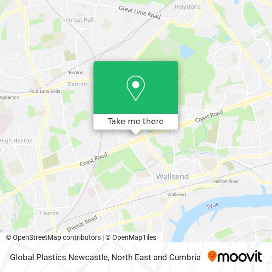 Global Plastics Newcastle map