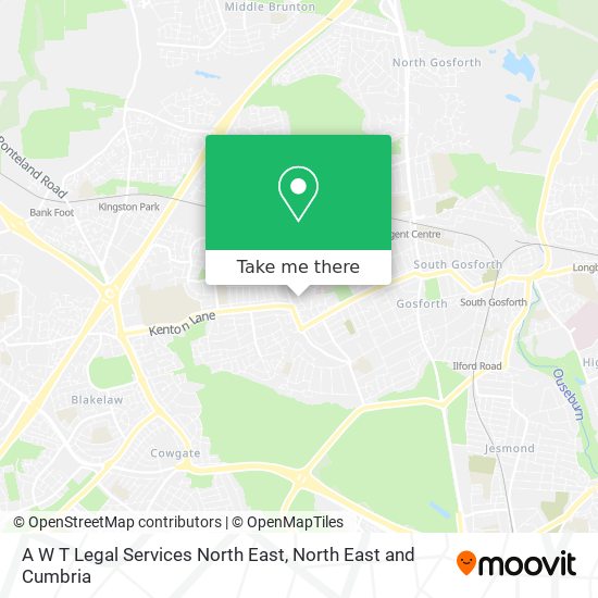 A W T Legal Services North East map