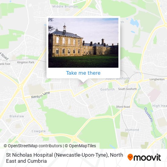 St Nicholas Hospital (Newcastle-Upon-Tyne) map