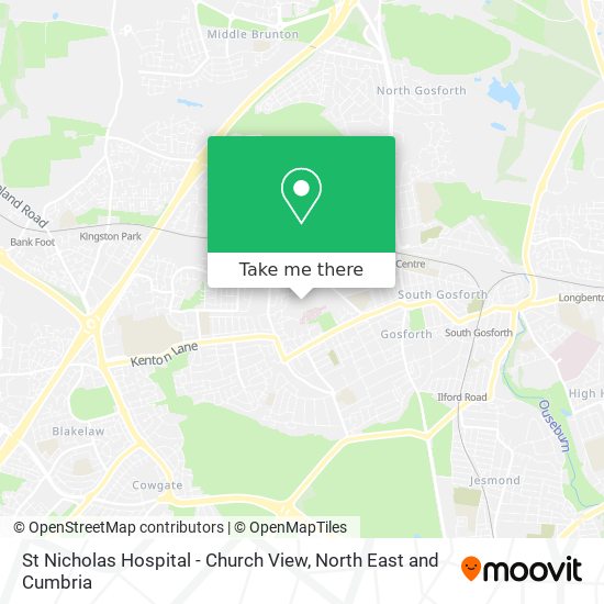 St Nicholas Hospital - Church View map