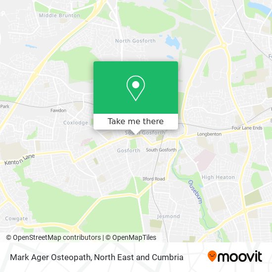 Mark Ager Osteopath map