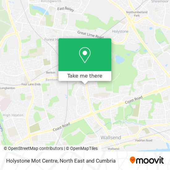 Holystone Mot Centre map
