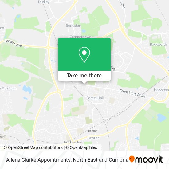 Allena Clarke Appointments map