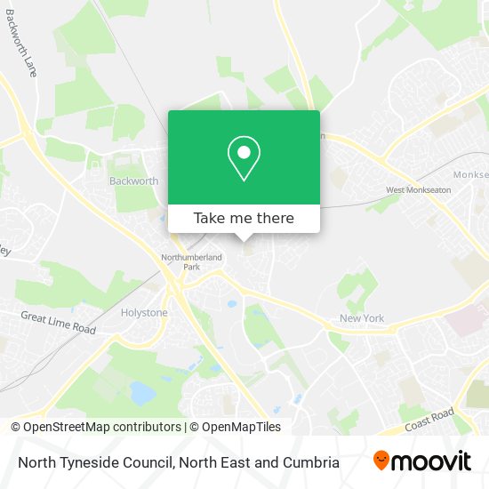 North Tyneside Council map
