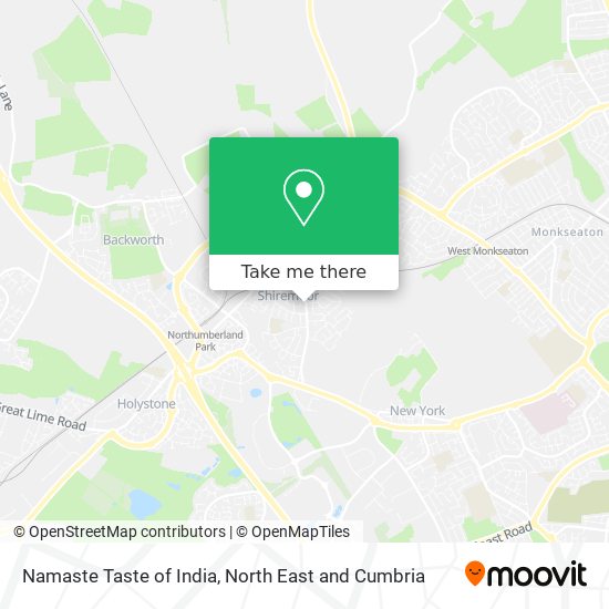 Namaste Taste of India map