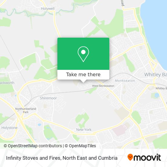 Infinity Stoves and Fires map
