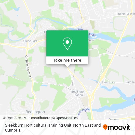 Sleekburn Horticultural Training Unit map