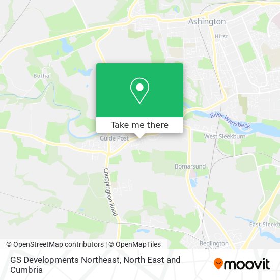 GS Developments Northeast map