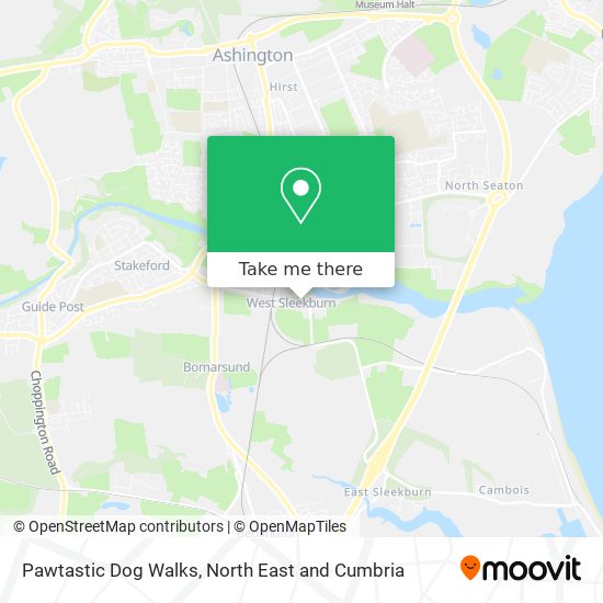 Pawtastic Dog Walks map