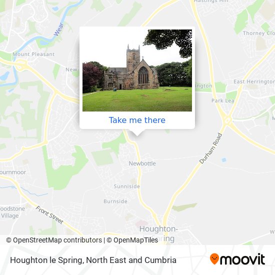Houghton le Spring map