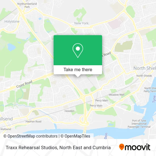Traxx Rehearsal Studios map
