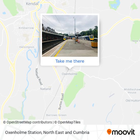 Oxenholme Station map