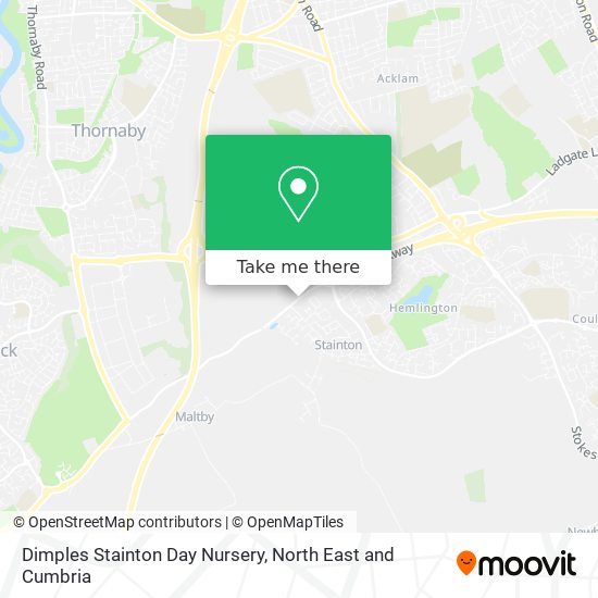 Dimples Stainton Day Nursery map