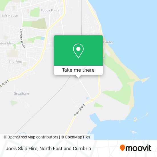 Joe's Skip Hire map