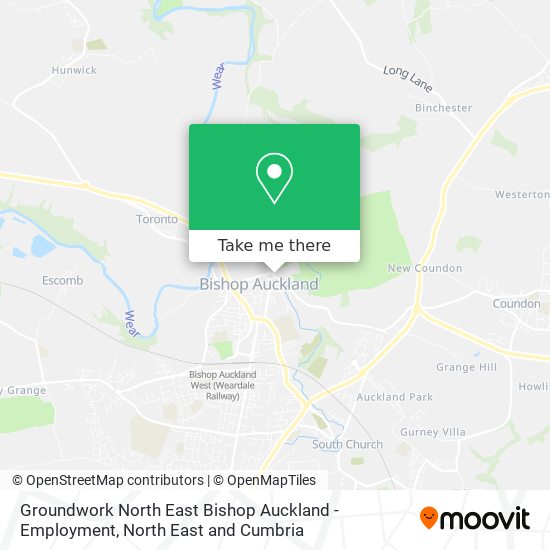 Groundwork North East Bishop Auckland - Employment map