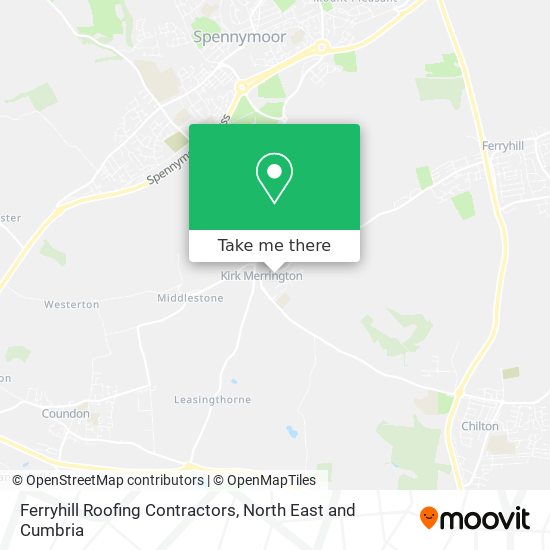 Ferryhill Roofing Contractors map