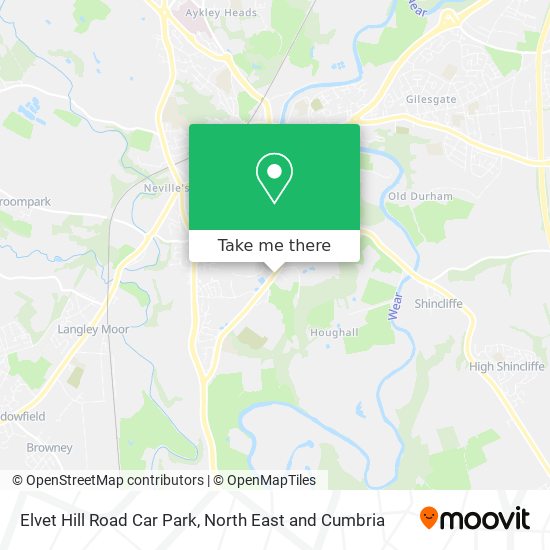 Elvet Hill Road Car Park map