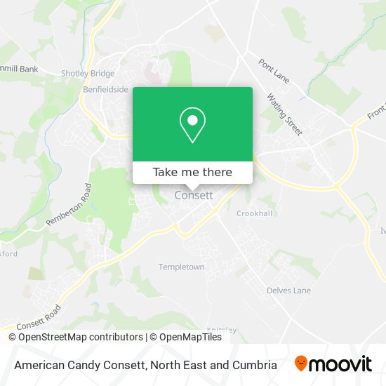 American Candy Consett map