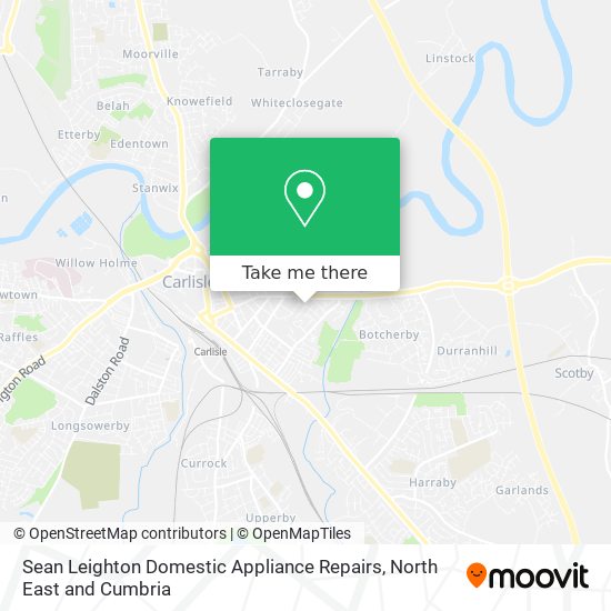 Sean Leighton Domestic Appliance Repairs map