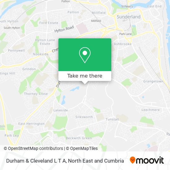 Durham & Cleveland L T A map