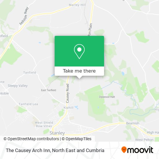 The Causey Arch Inn map